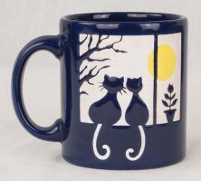 Waechtersbach Cats Looking Out a Window Coffee Mug W. Germany